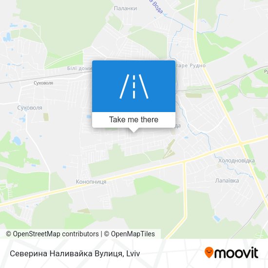 Карта Северина Наливайка Вулиця