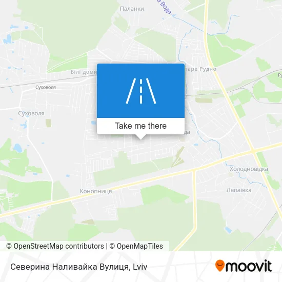 Карта Северина Наливайка Вулиця