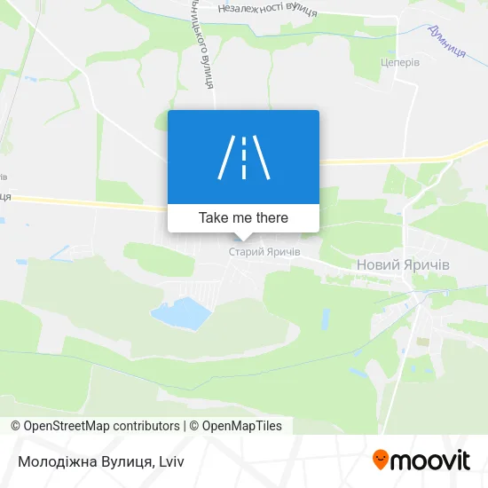 Карта Молодіжна Вулиця
