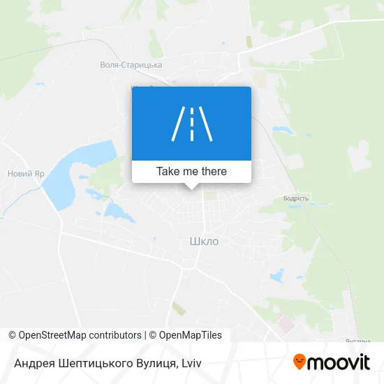 Андрея Шептицького Вулиця map