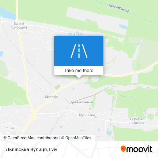 Карта Львівська Вулиця