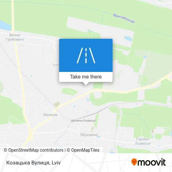 Карта Козацька Вулиця
