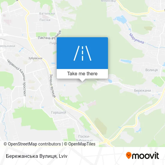 Карта Бережанська Вулиця