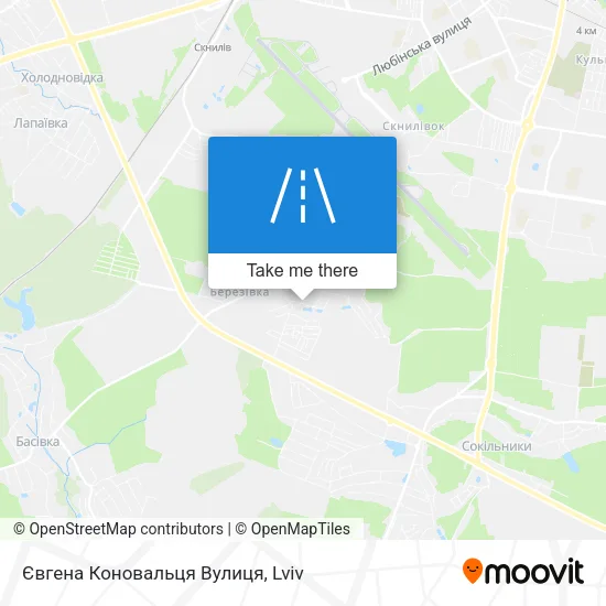 Євгена Коновальця Вулиця map