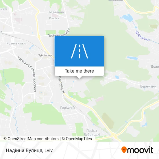 Надійна Вулиця map