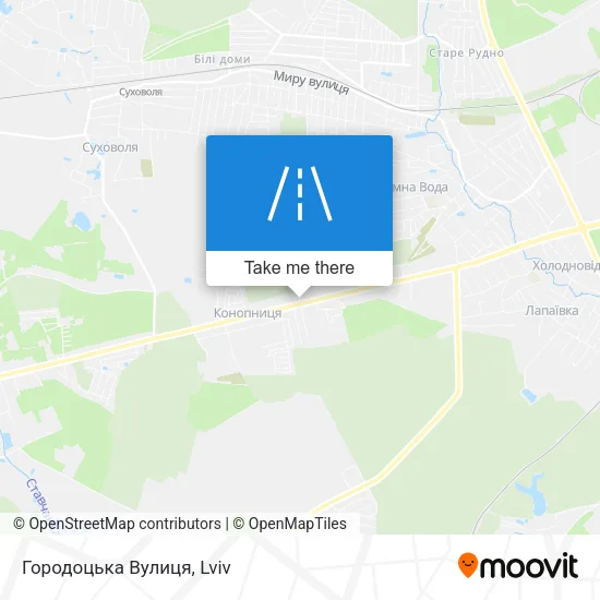 Карта Городоцька Вулиця