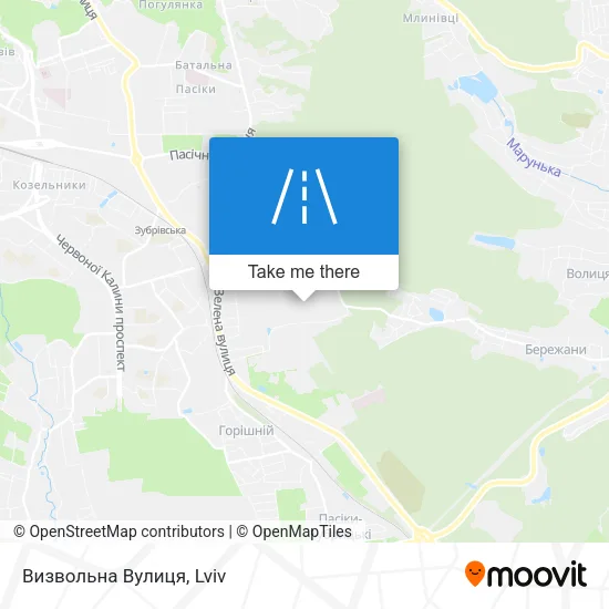 Карта Визвольна Вулиця