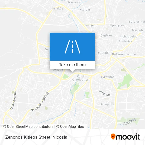 Zenonos Kitieos Street map