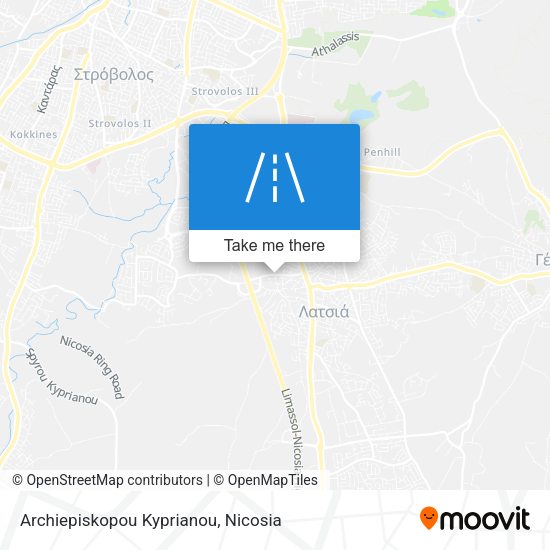 Archiepiskopou Kyprianou map