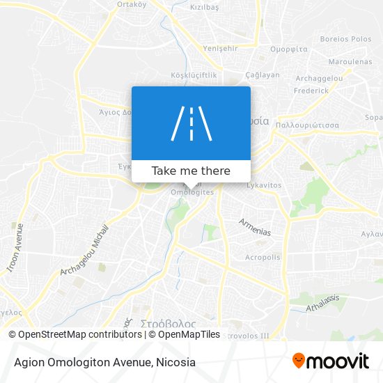 Agion Omologiton Avenue map
