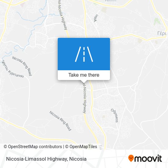 Nicosia-Limassol Highway map