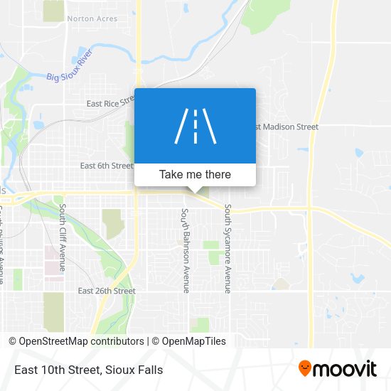 East 10th Street map