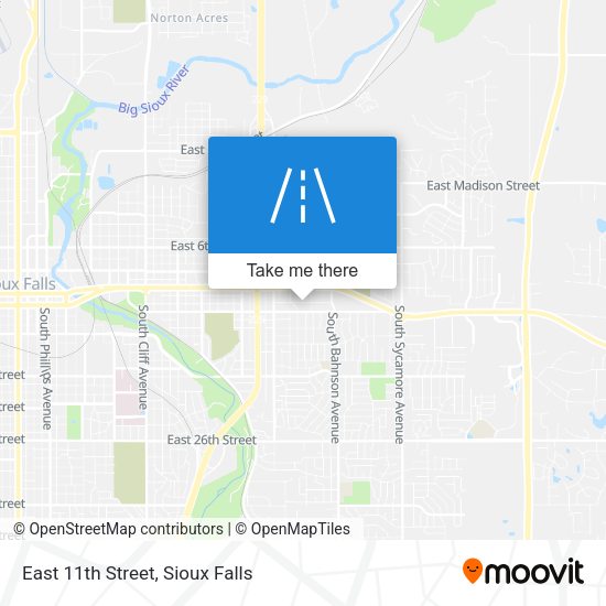 East 11th Street map