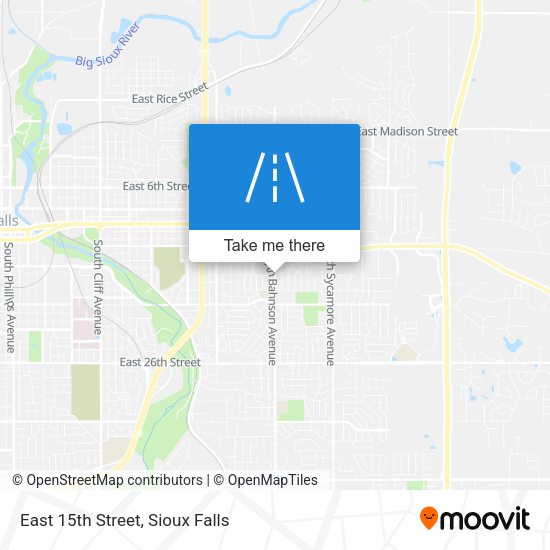 Mapa de East 15th Street