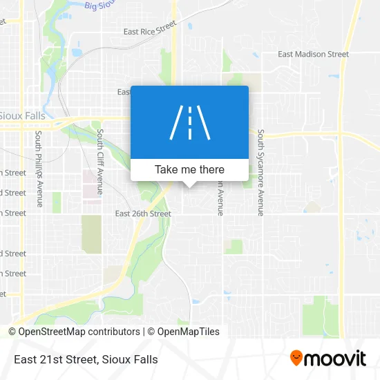 East 21st Street map