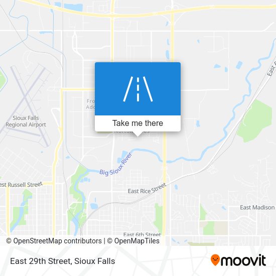 East 29th Street map