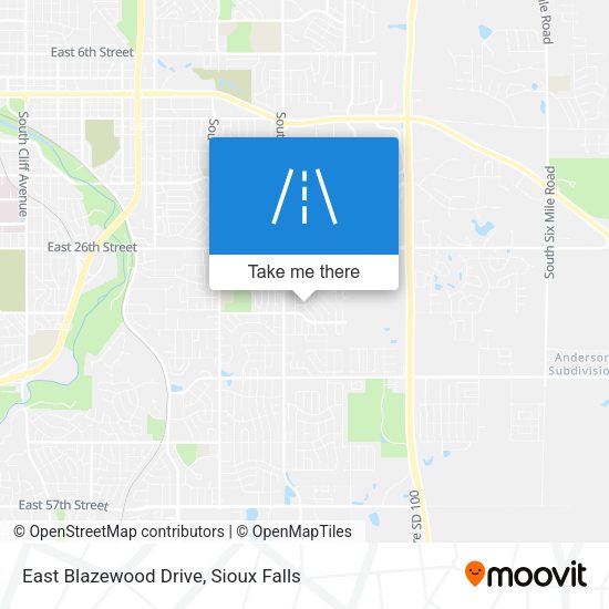 East Blazewood Drive map