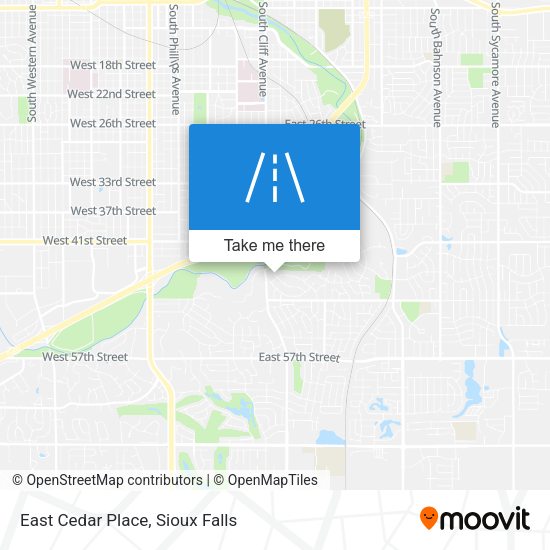 East Cedar Place map