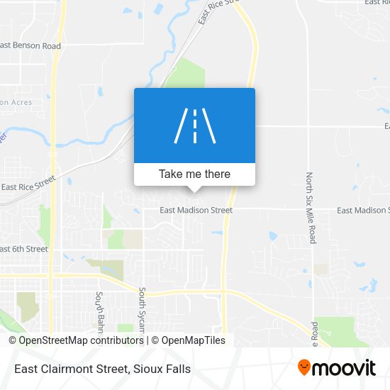 East Clairmont Street map