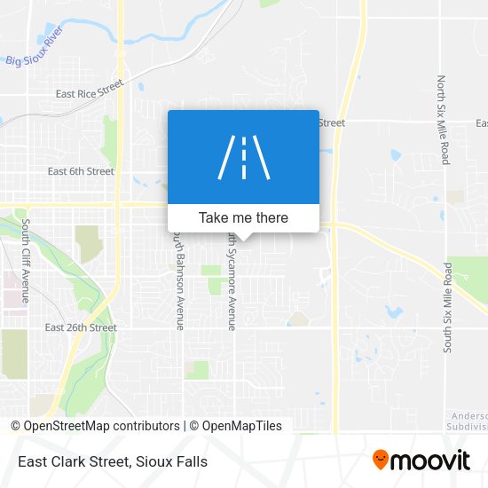 East Clark Street map