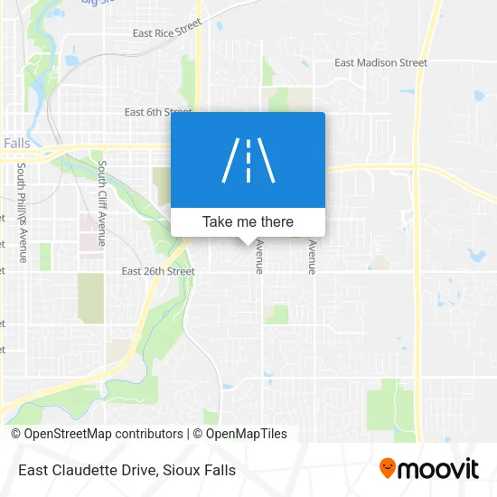 East Claudette Drive map