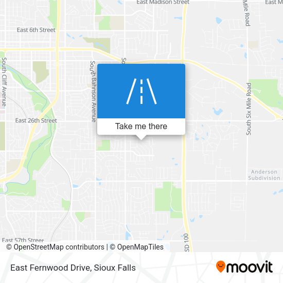 East Fernwood Drive map