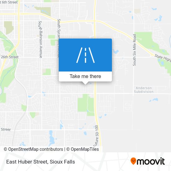 East Huber Street map