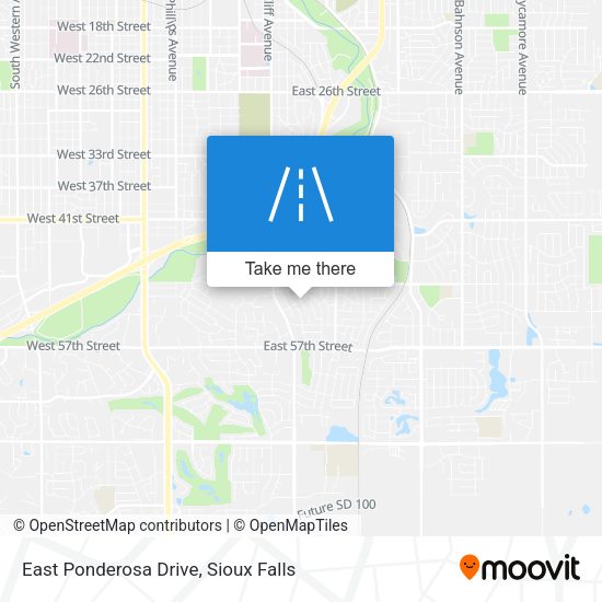 East Ponderosa Drive map