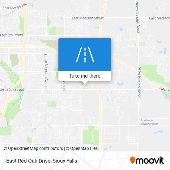 East Red Oak Drive map