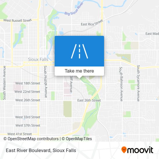Mapa de East River Boulevard