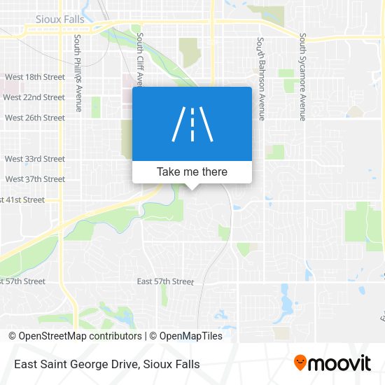 East Saint George Drive map