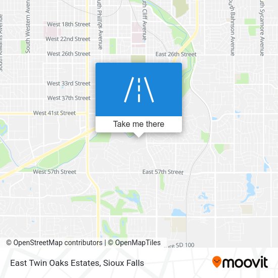 Mapa de East Twin Oaks Estates