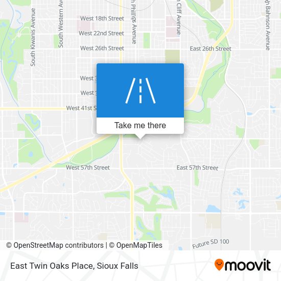 East Twin Oaks Place map