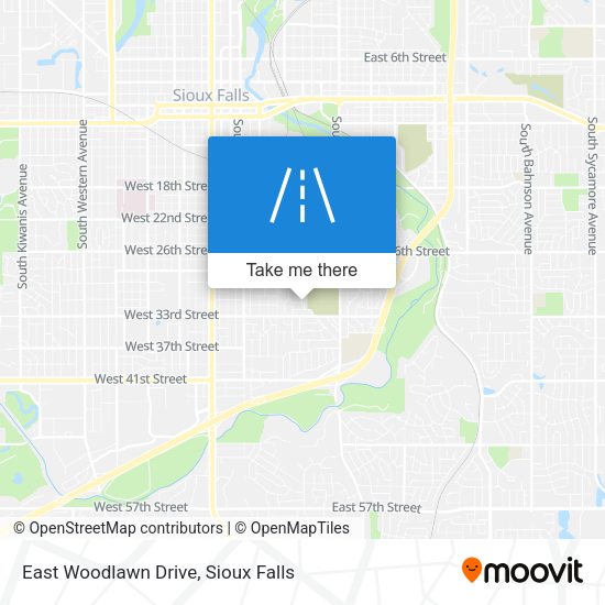 Mapa de East Woodlawn Drive