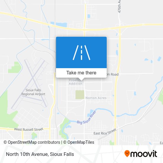 North 10th Avenue map
