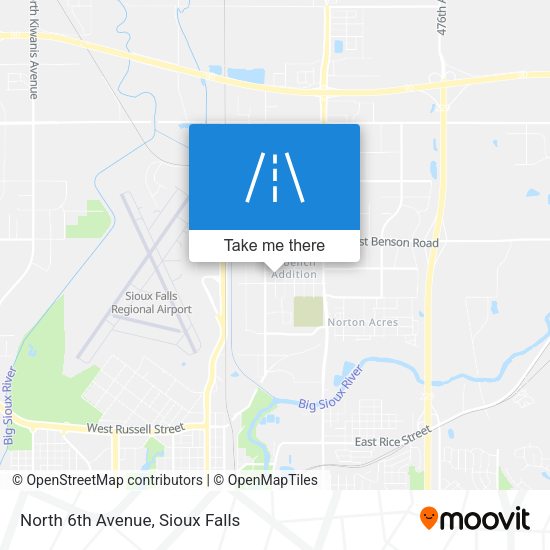North 6th Avenue map