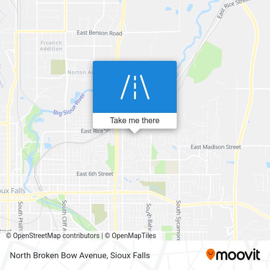 Mapa de North Broken Bow Avenue