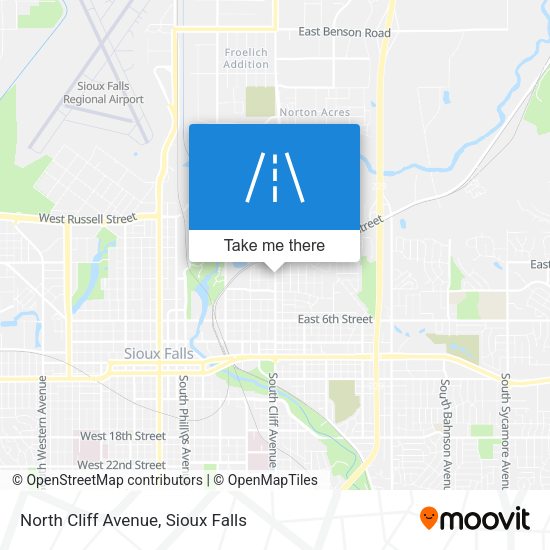 North Cliff Avenue map