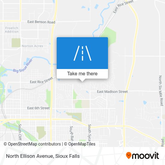 North Ellison Avenue map