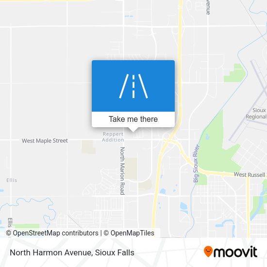 North Harmon Avenue map
