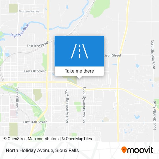 North Holiday Avenue map