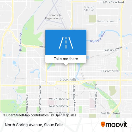 North Spring Avenue map