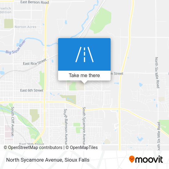 North Sycamore Avenue map