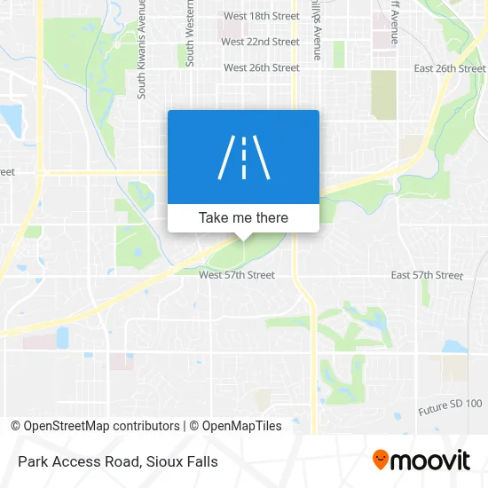 Park Access Road map