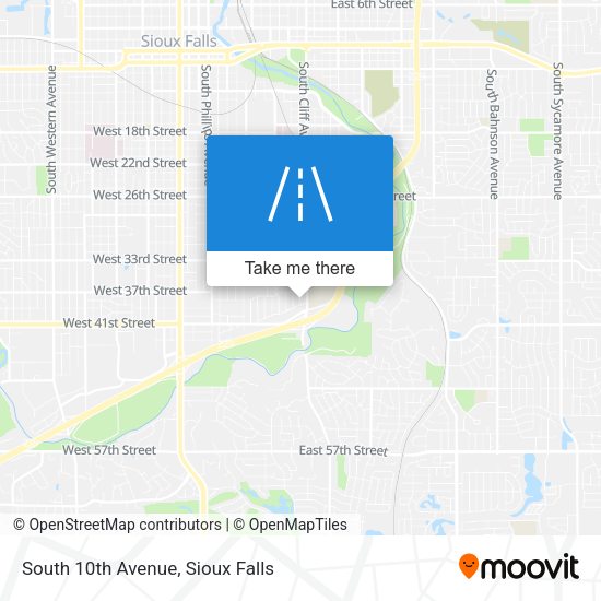 South 10th Avenue map