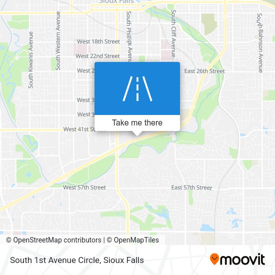 South 1st Avenue Circle map