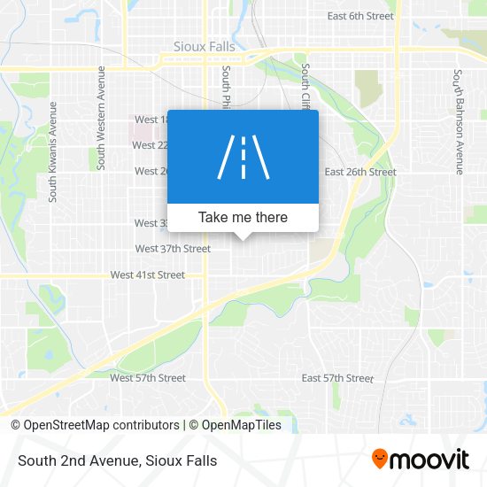 Mapa de South 2nd Avenue