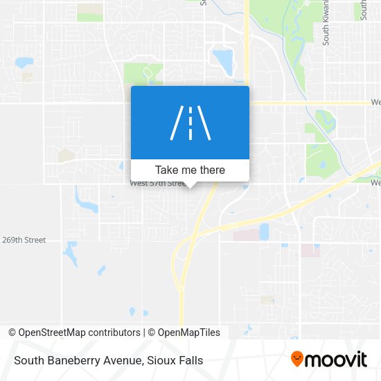 South Baneberry Avenue map