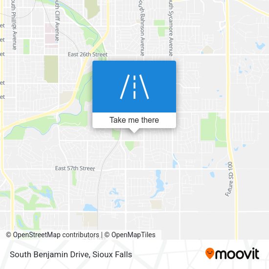 South Benjamin Drive map