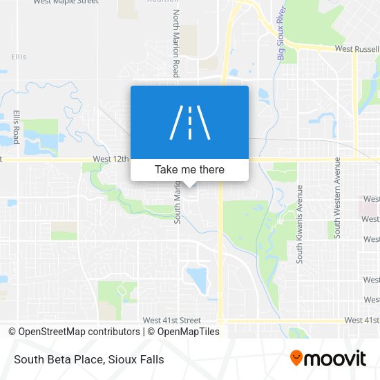 South Beta Place map
